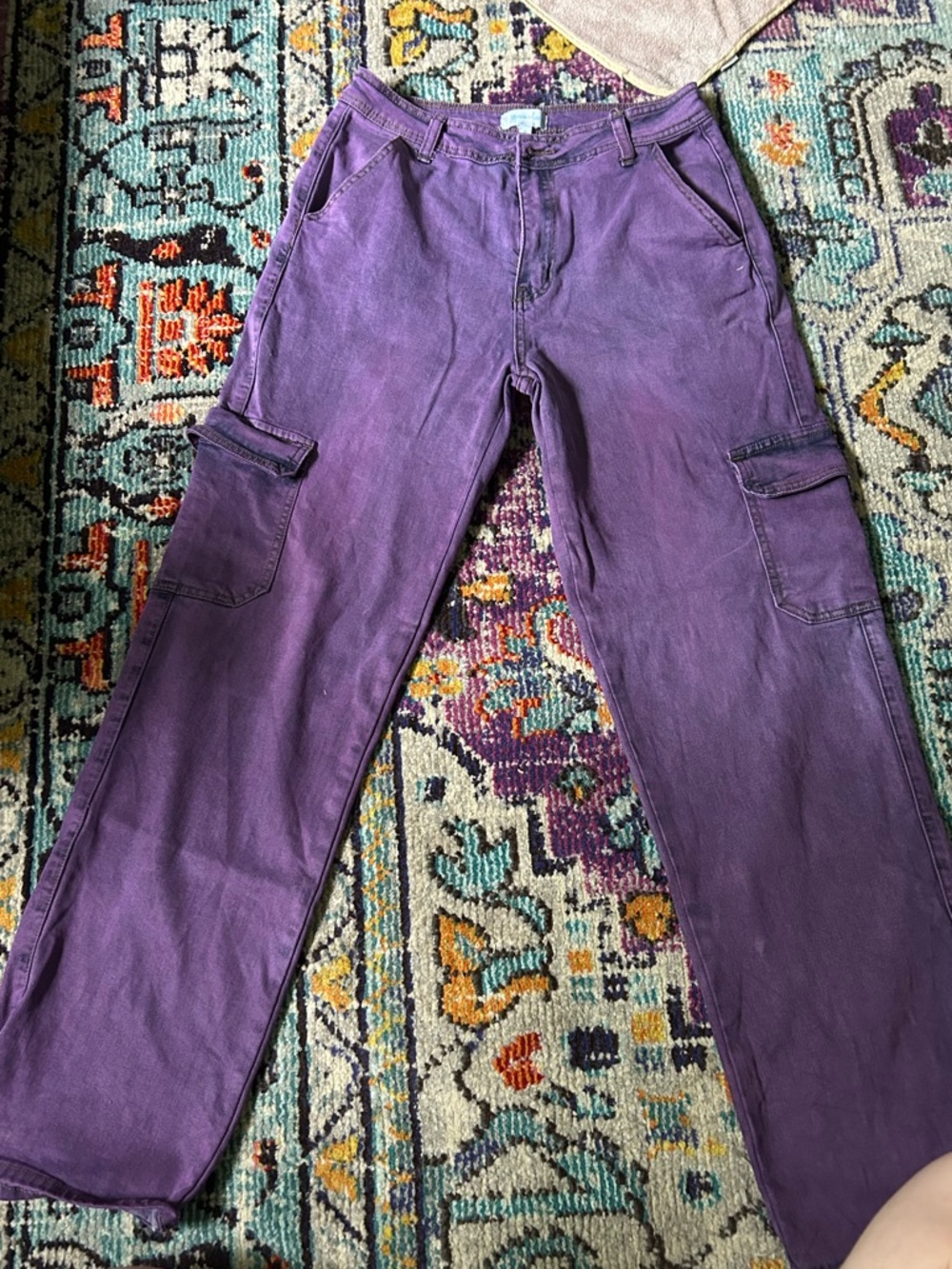 Grace & Lace Purple Denim Pants